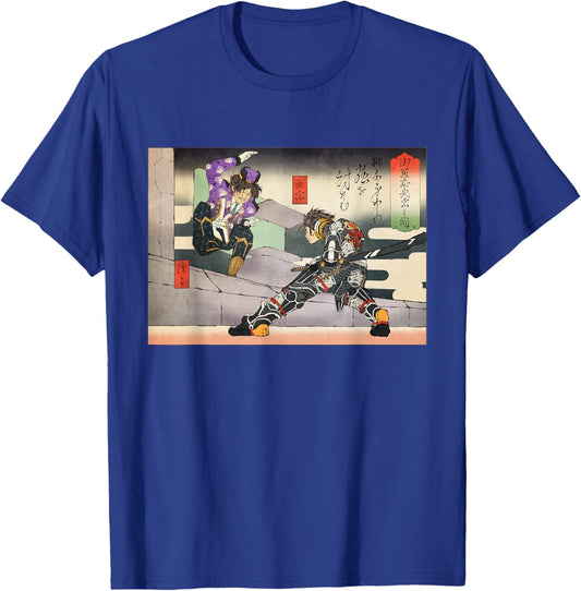 PSO2 Ash vs. Doudou Ukiyo-e Style T-Shirt - T-Shirt | Royal