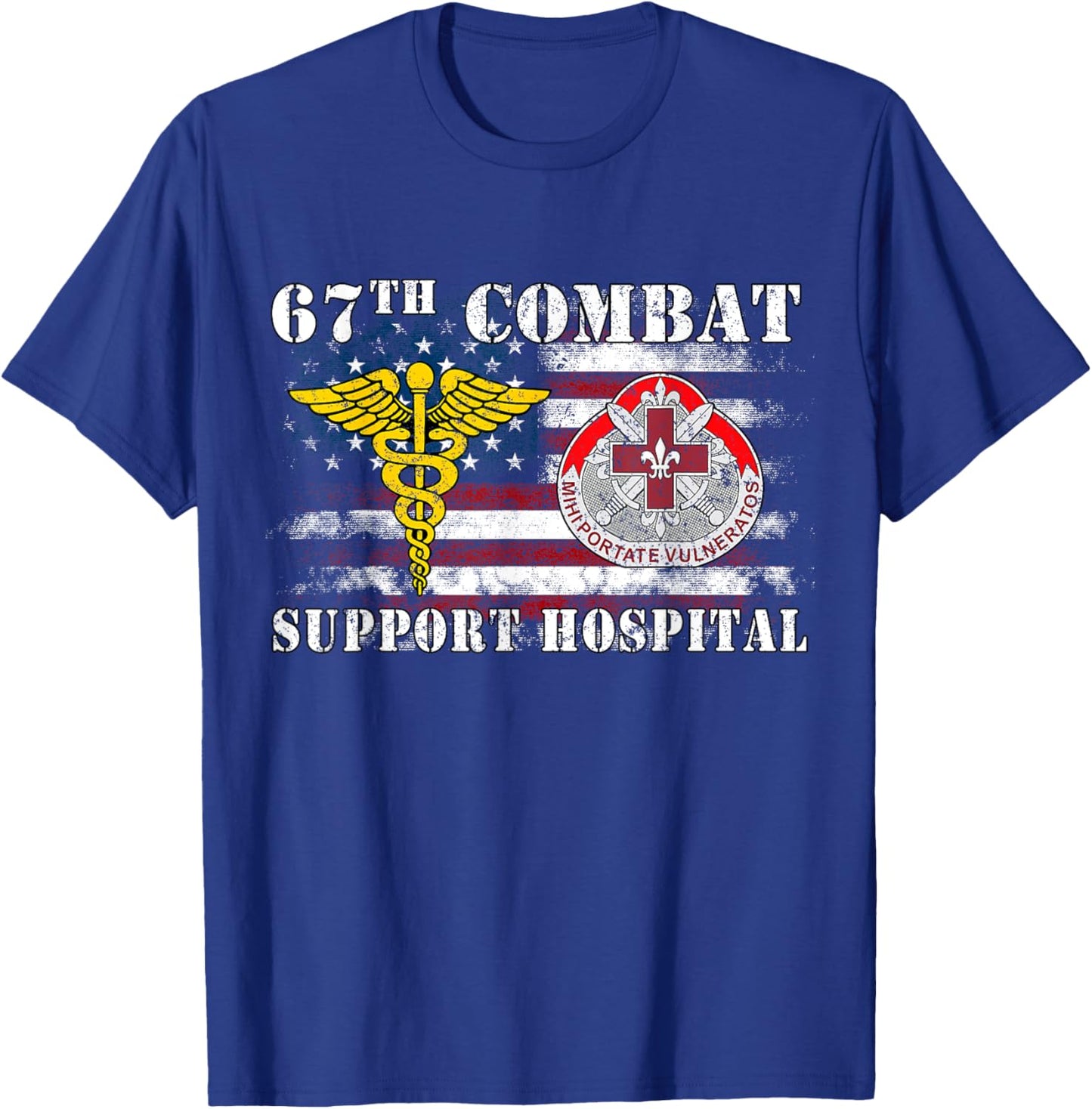 67th Combat Support Hospital Veterans Day Vintage Gifts T-Shirt - T-Shirt | Royal