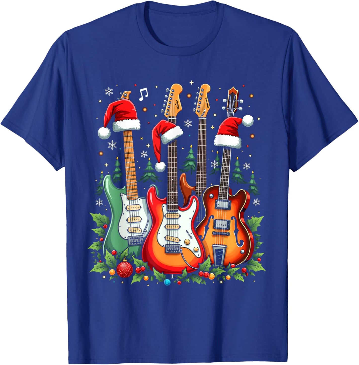 Christmas Guitar T-Shirt - T-Shirt | Royal