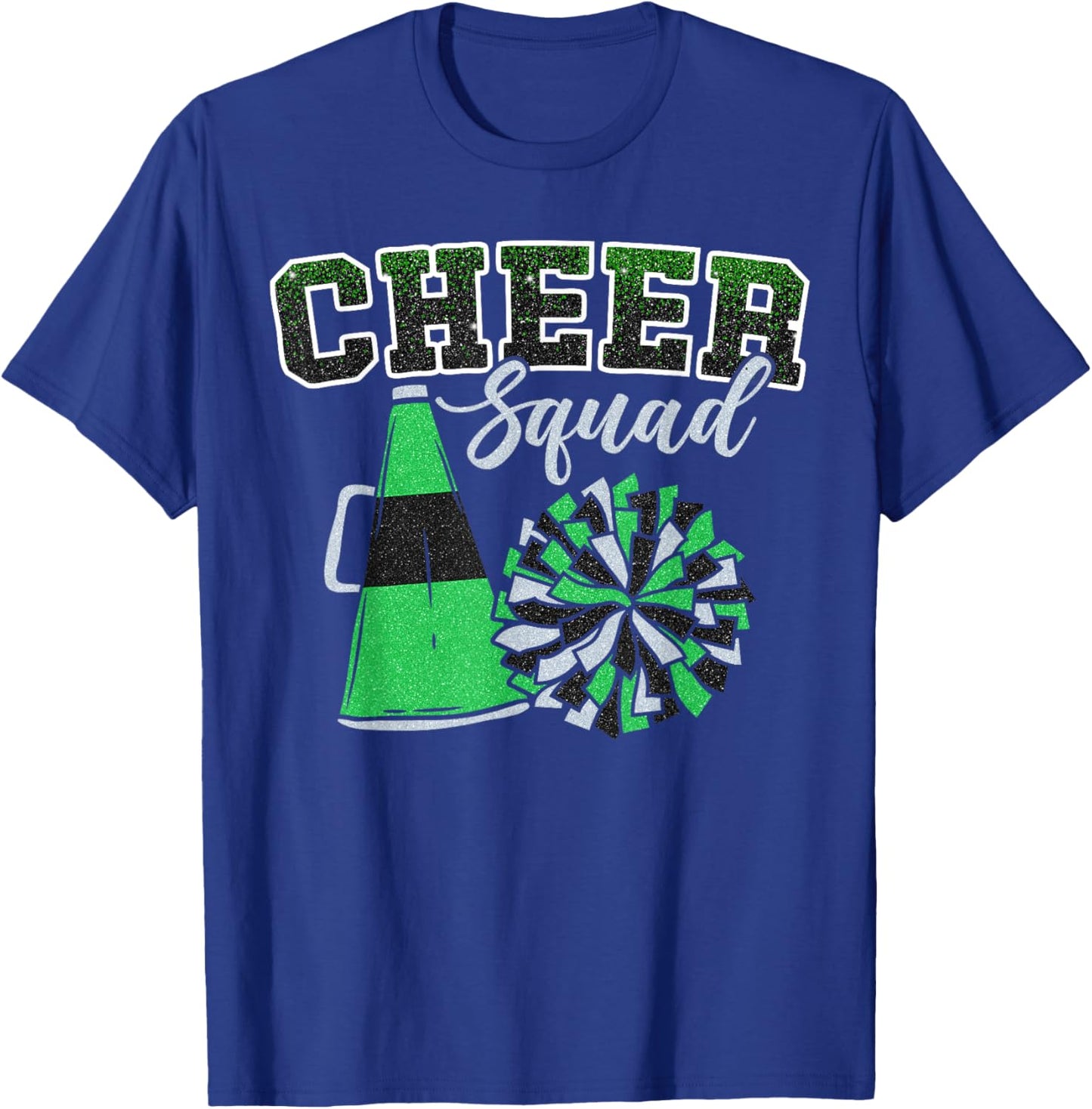 Cheer Squad Funny Cheerleader Cheerleading Green Women Girl T-Shirt - T-Shirt | Royal