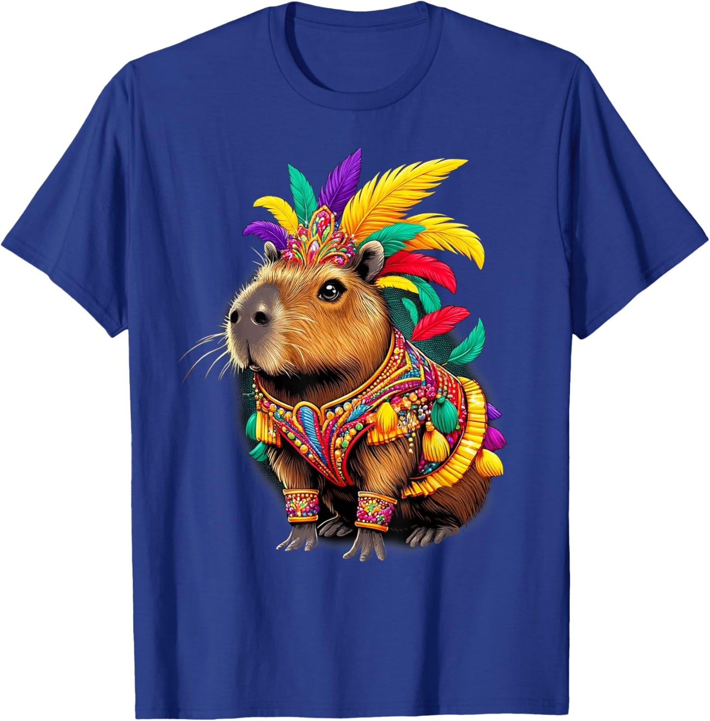 Funny Capybara Carnival Dress Brazil Heritage Latina T-Shirt - T-Shirt | Royal