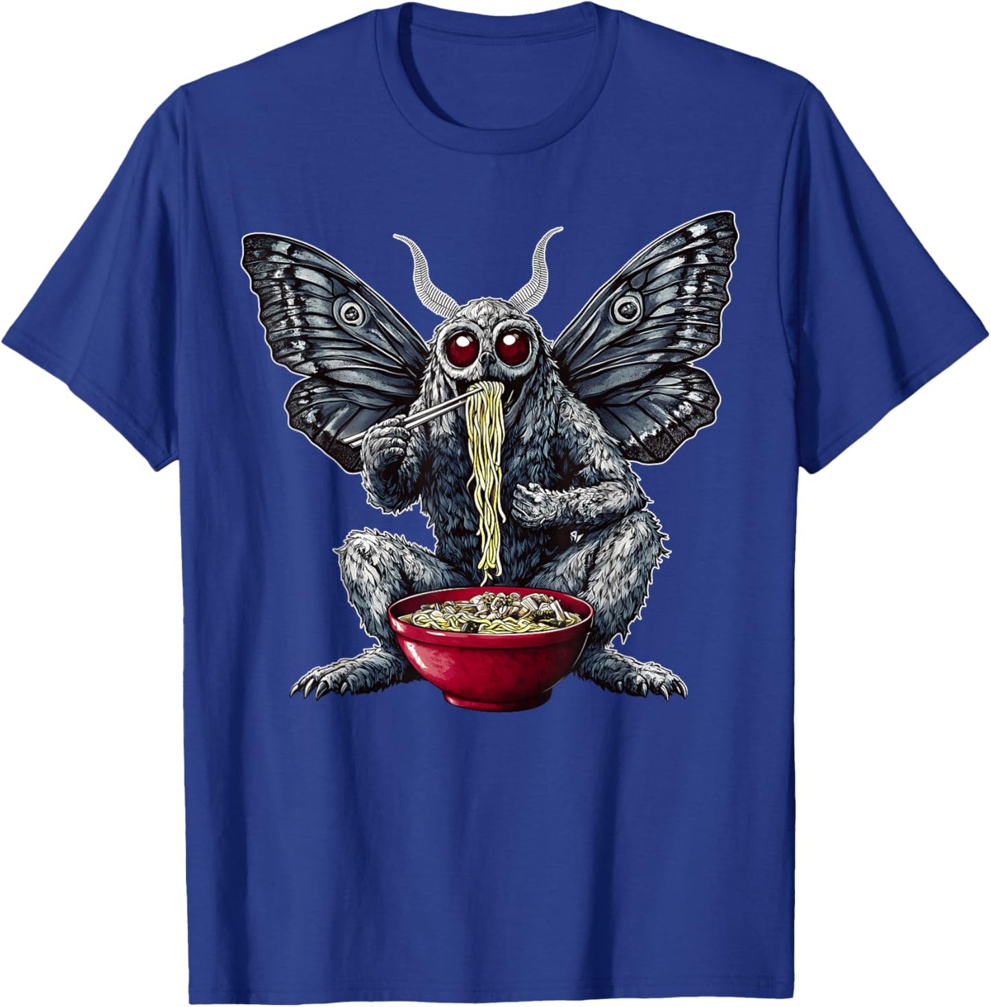 Mothman Cryptozoology Cryptid Ramen Japanese Noodles T-Shirt - T-Shirt | Royal