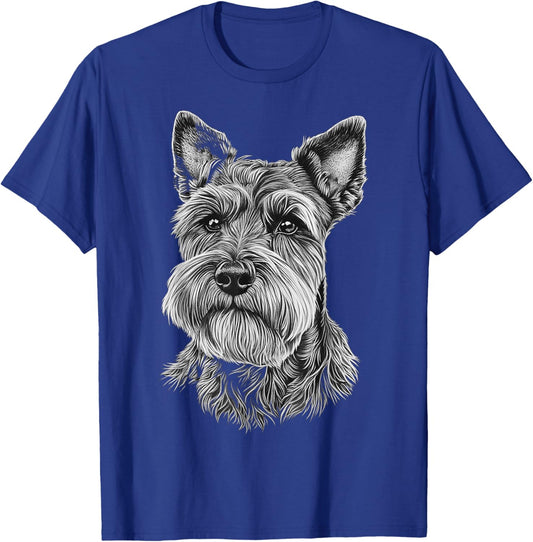 Miniature Schnauzer Dog Motif Pet Miniature Schnauzer Men Women Kids T-Shirt - T-Shirt | Royal