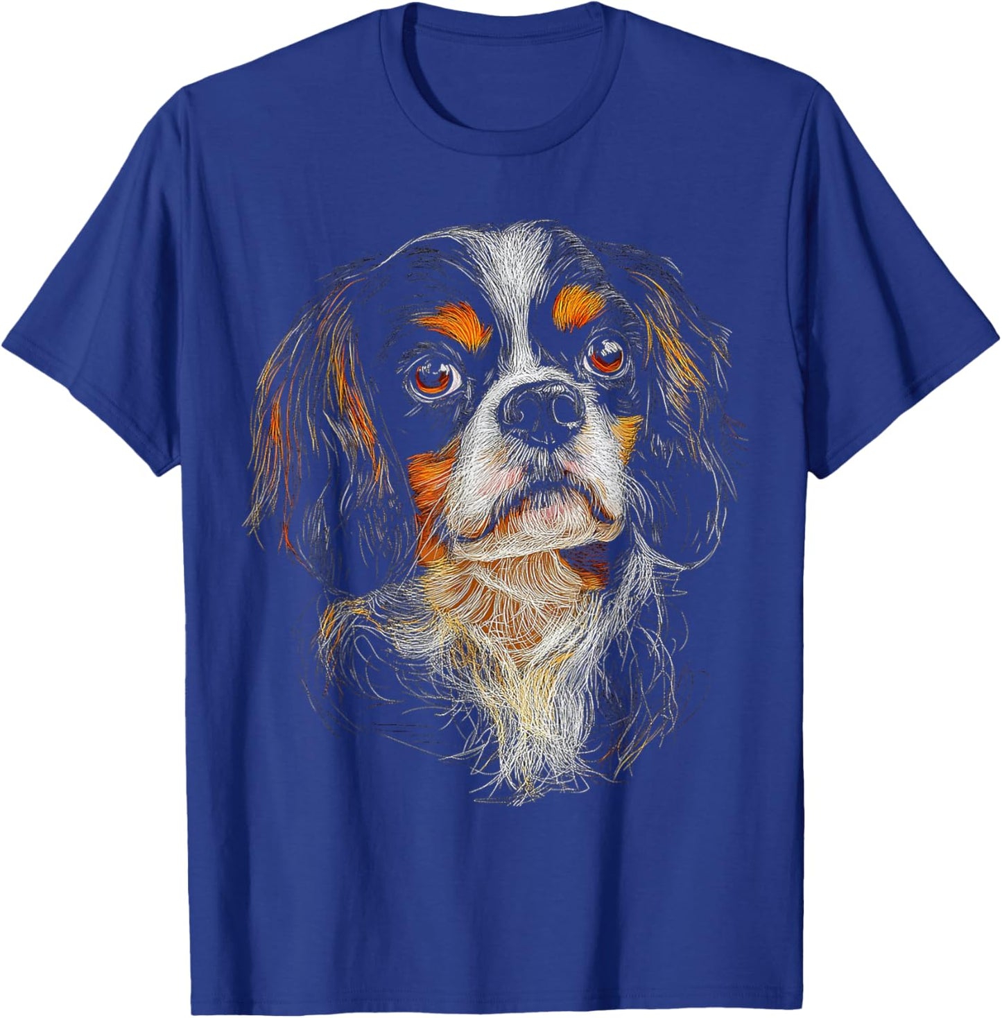 Cavalier King Charles Spaniel Dog Motif Pet Artwork Men Women Kids T-Shirt - T-Shirt | Royal