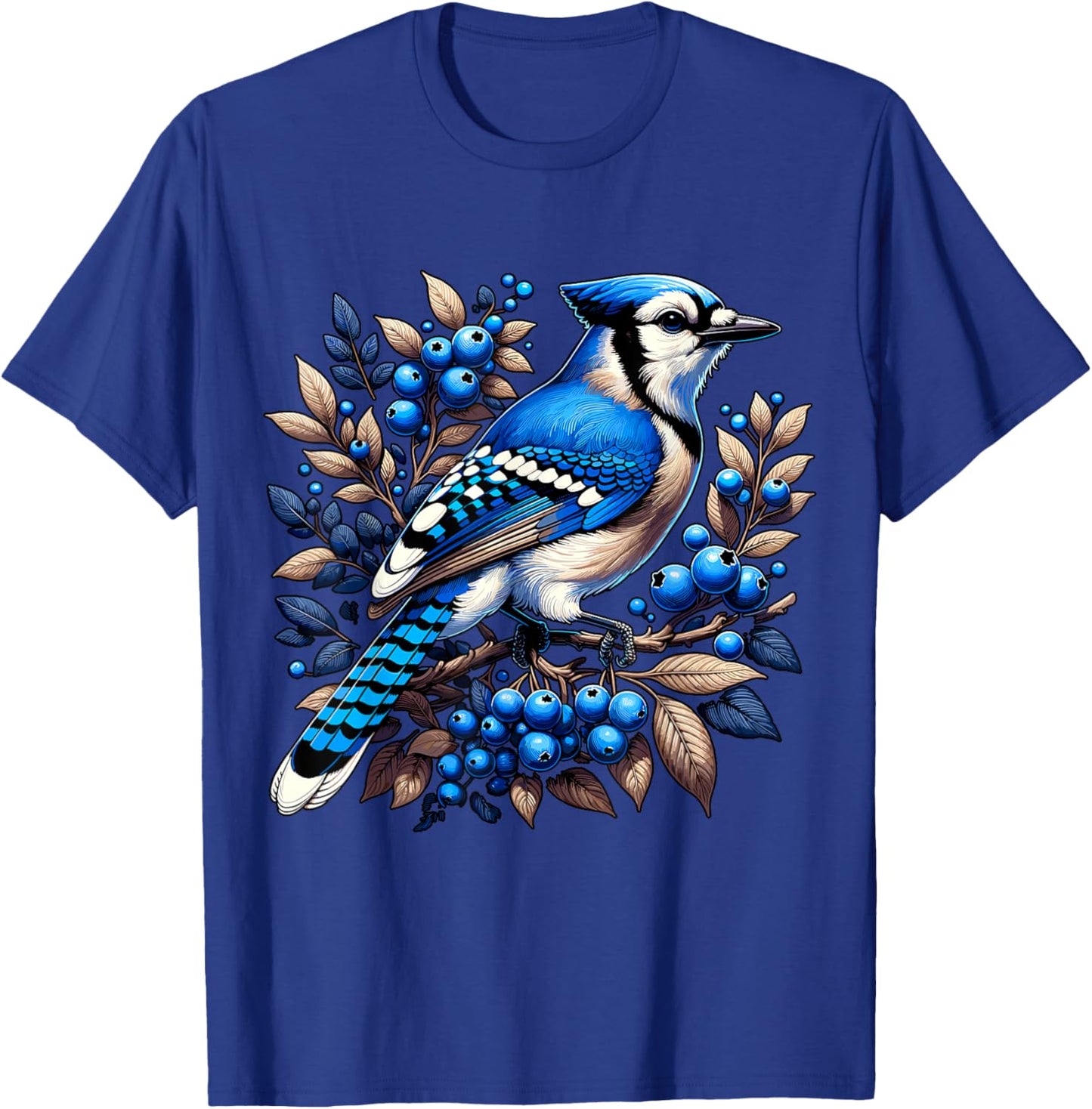 Blue Jay Bird T-Shirt - T-Shirt | Royal