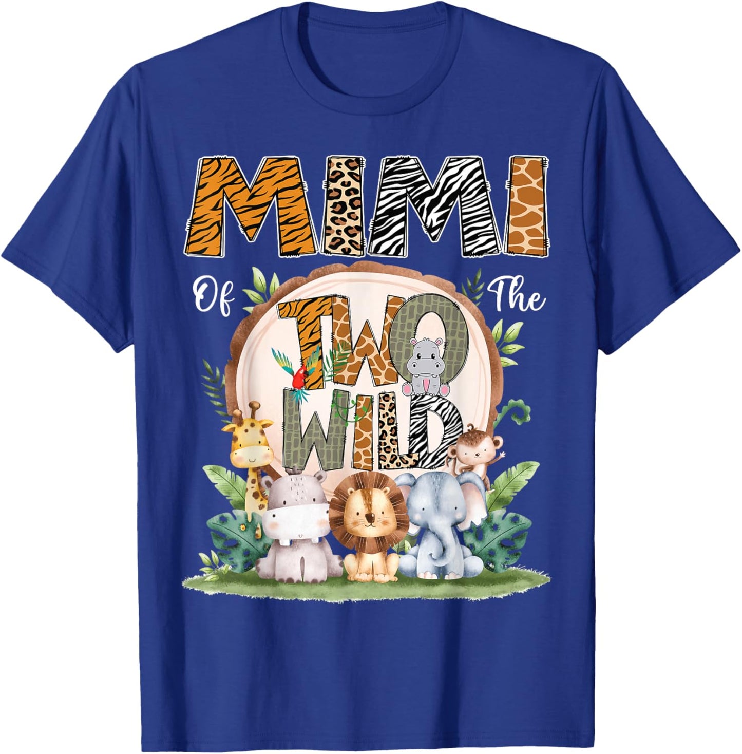 Mimi Of The Two Wild Animal Safari 2Nd Birthday Party T-Shirt - T-Shirt | Royal
