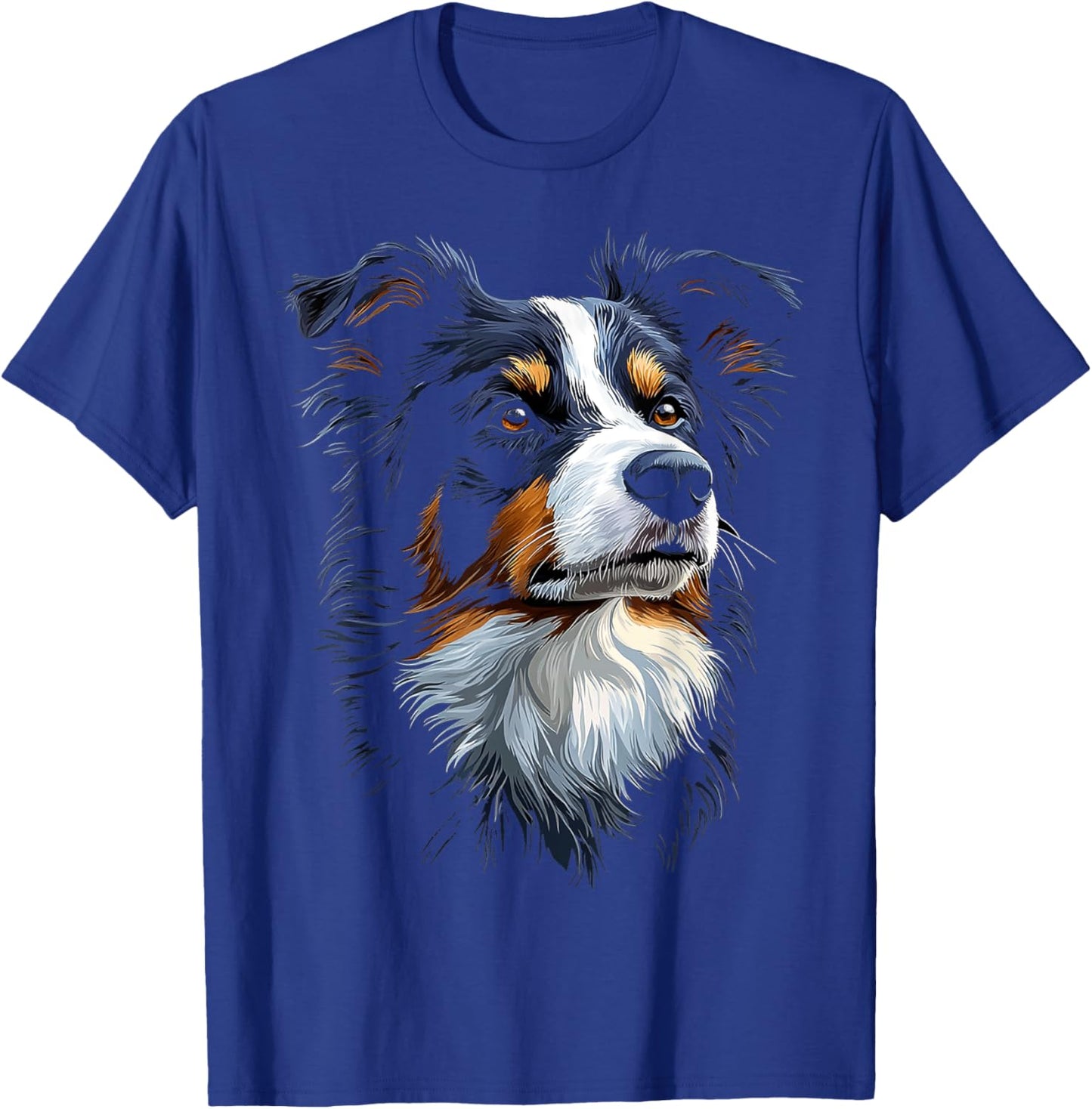 Border Collie Dog Motif Pet Artwork Border Collie Women Kids T-Shirt - T-Shirt | Royal