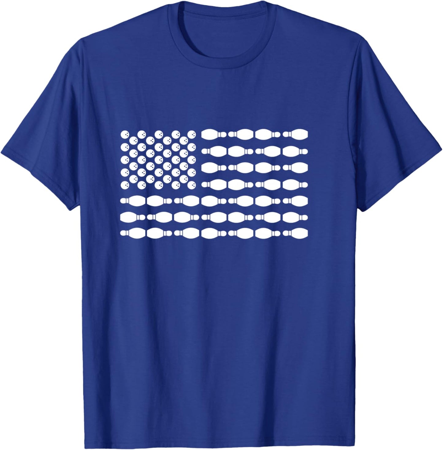 American Flag Bowling T-Shirt - T-Shirt | Royal