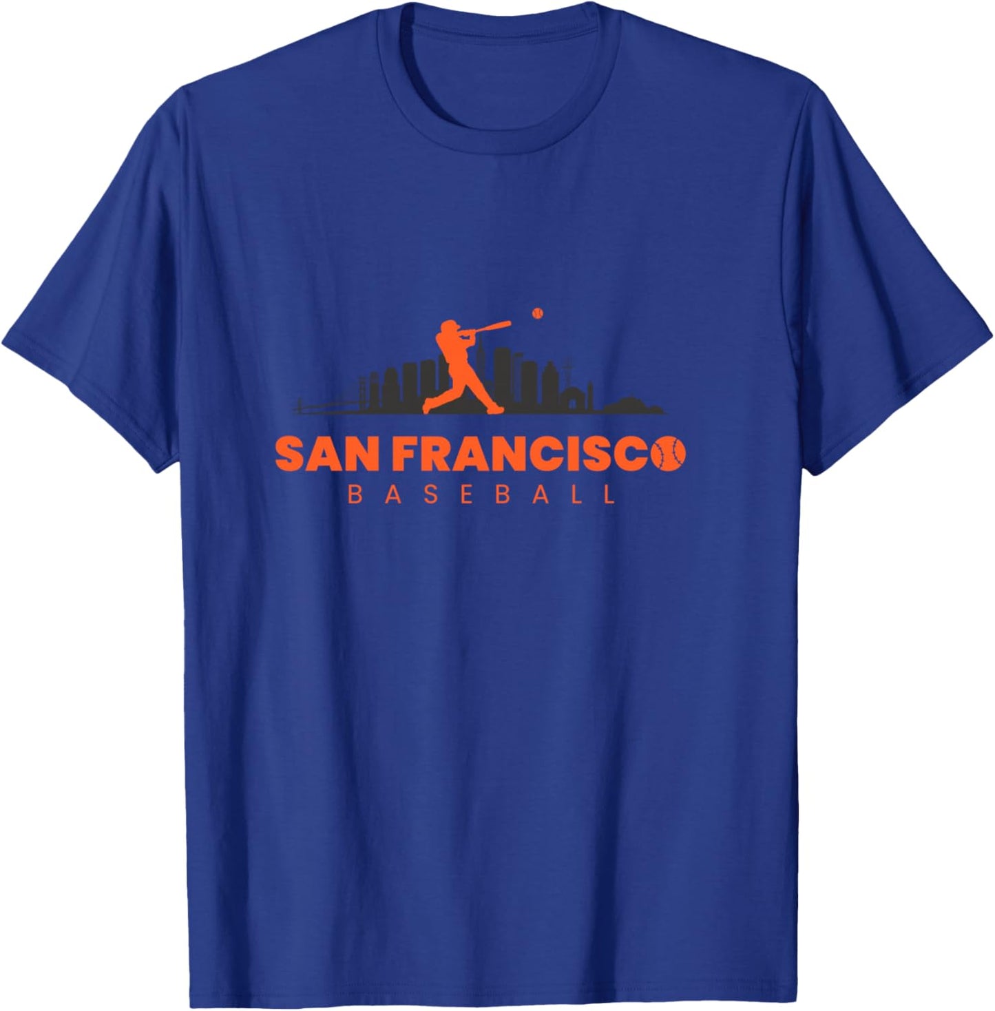 San Francisco Baseball Minimalist Vintage Baseball Lover T-Shirt - T-Shirt | Royal