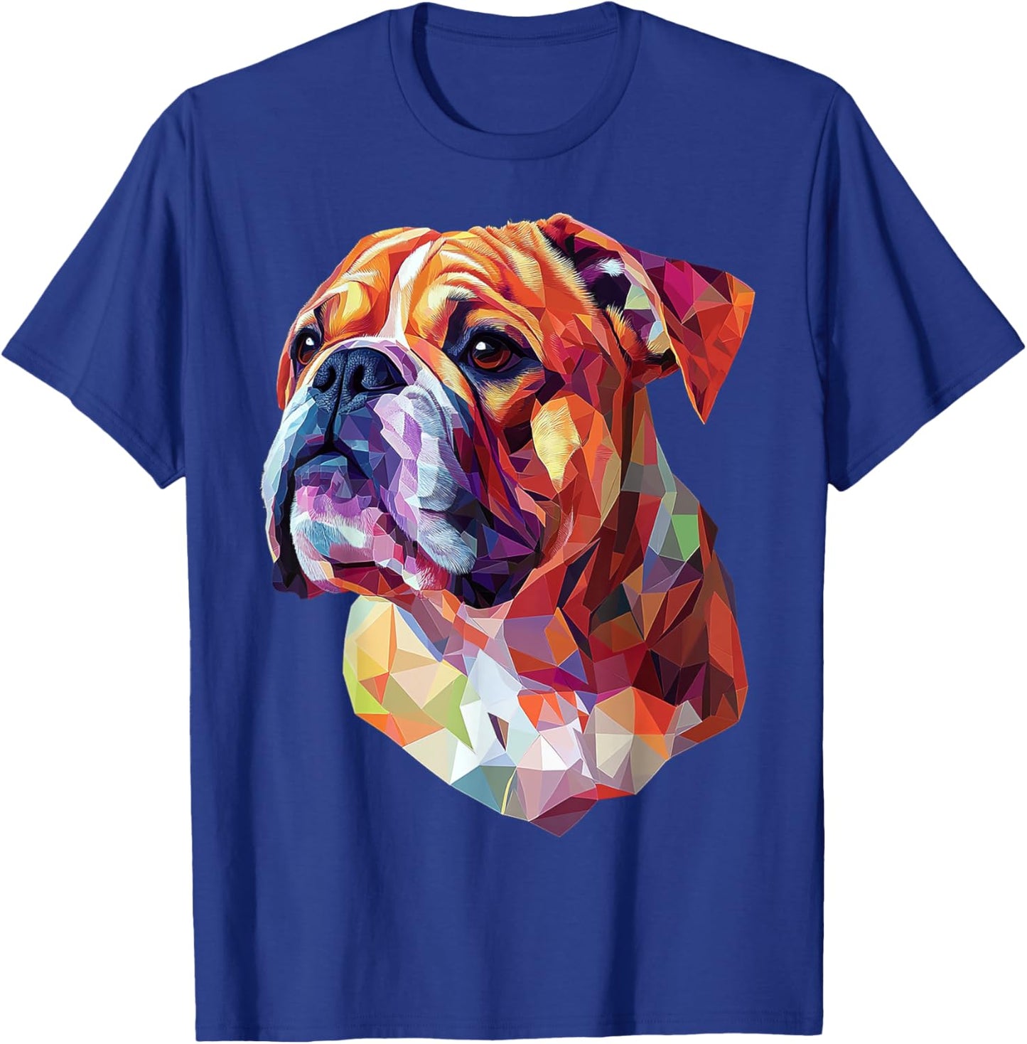 Bulldog Dog Graphic Pet Artwork Bulldog T-Shirt - T-Shirt | Royal