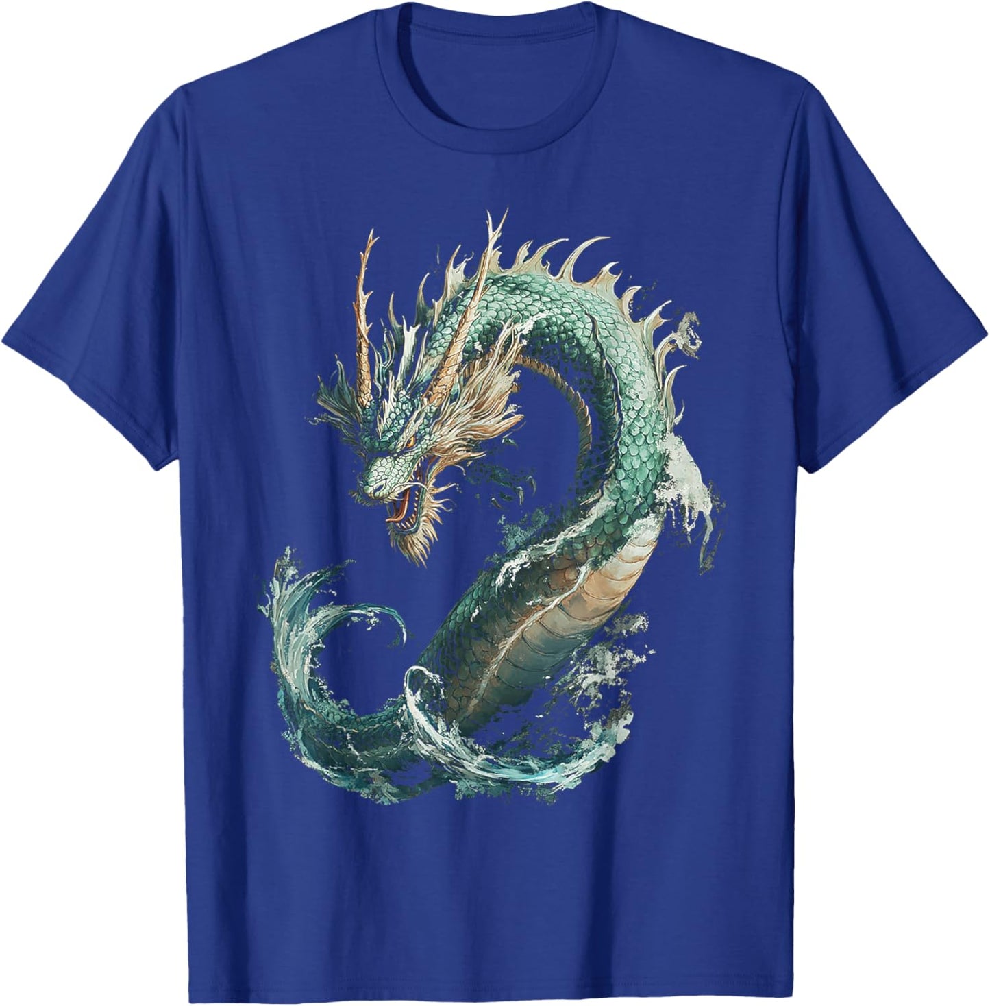 Sea Dragon Motif Mythical Illustration Sea Dragon T-Shirt - T-Shirt | Royal