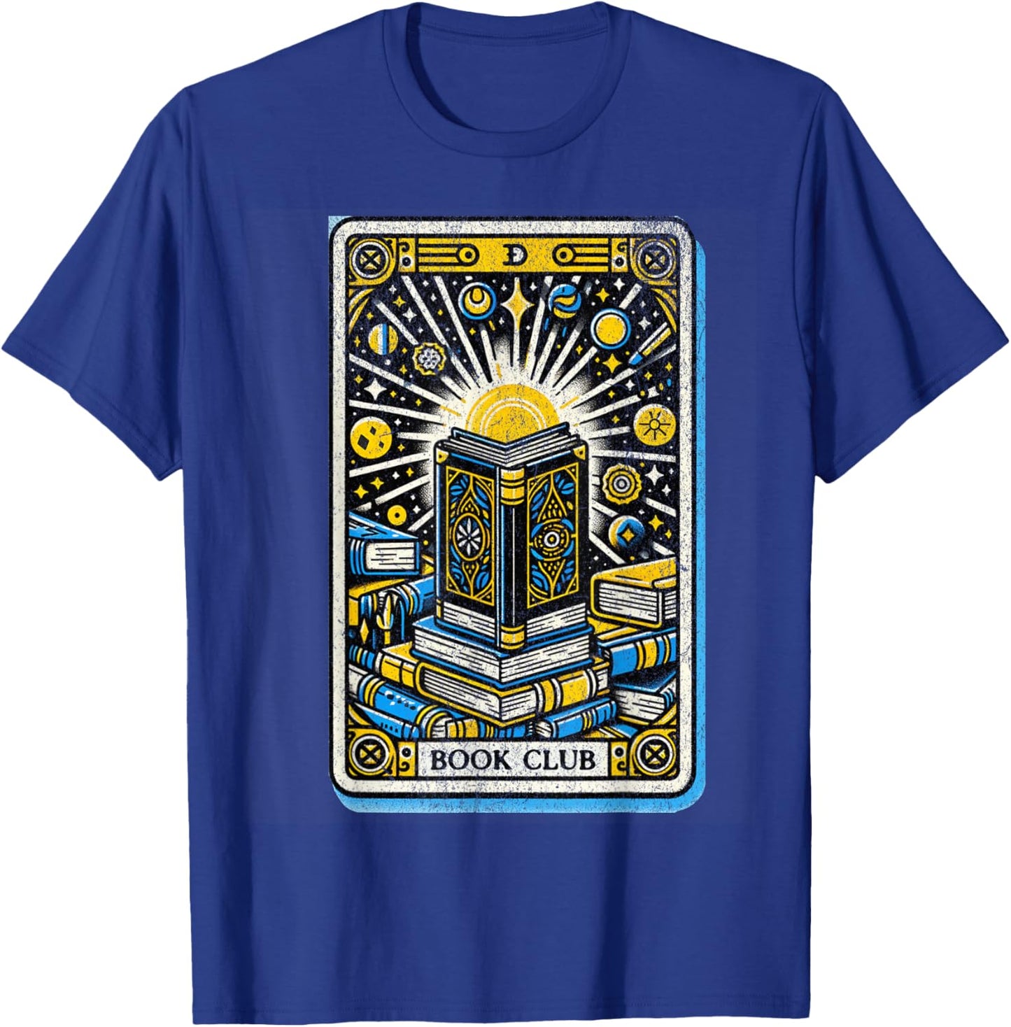 Vintage Book Club Tarot Card Library Reader Retro Book Lover T-Shirt - T-Shirt | Royal