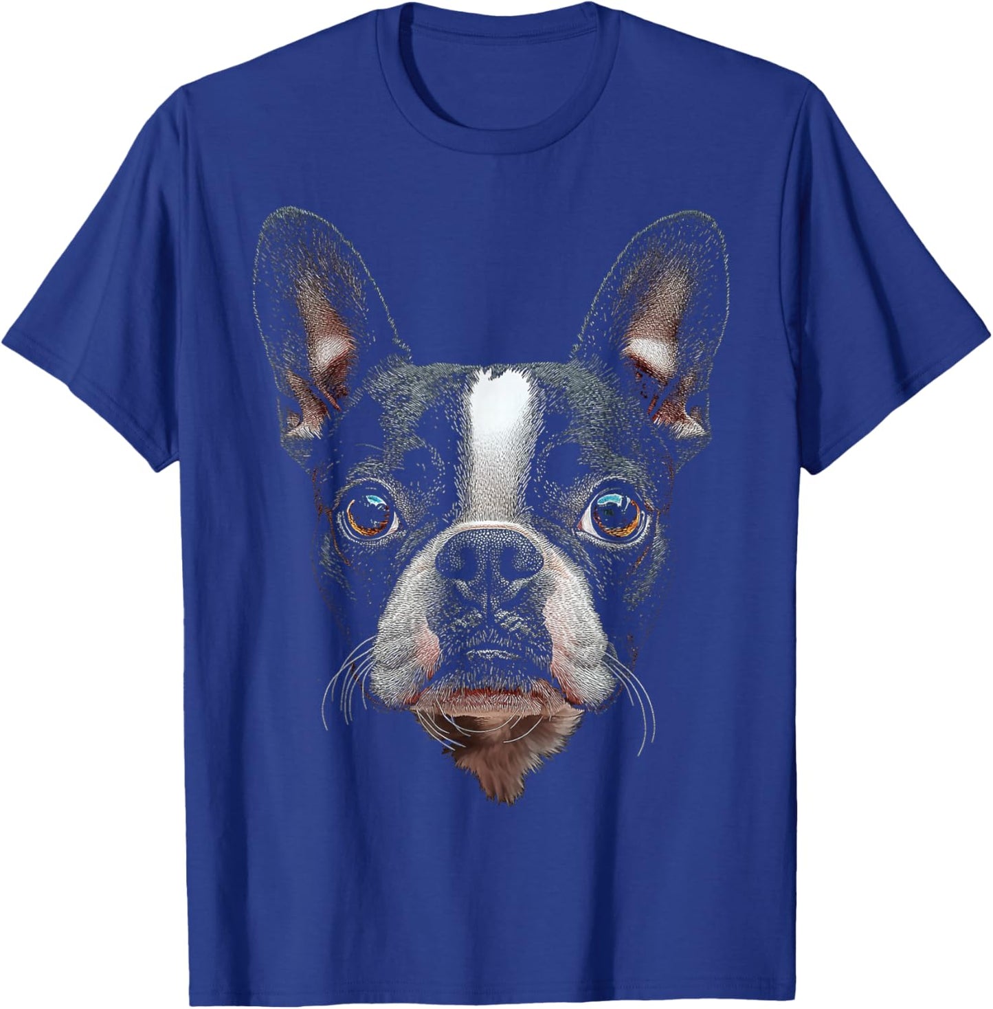 Boston Terrier Dog Graphic Pet Illustration Boston Terrier T-Shirt - T-Shirt | Royal