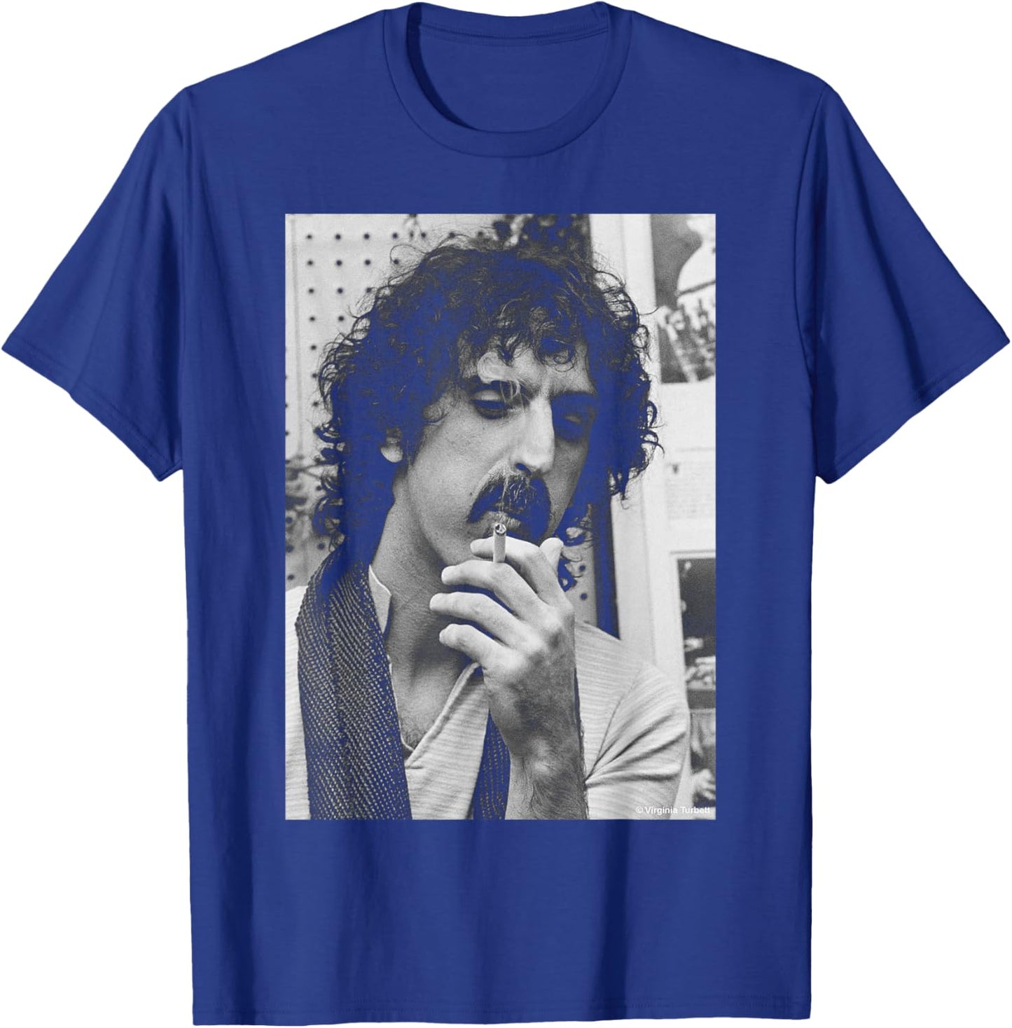 Smoking Frank Zappa by Virgina Turbett T-Shirt - T-Shirt | Royal