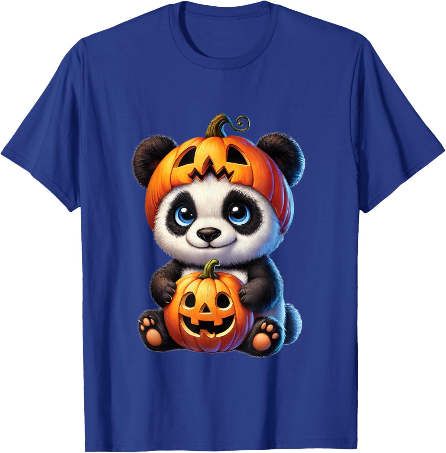 Panda Halloween Panda Pumpkin Halloween Panda Lover T-Shirt - T-Shirt | Royal