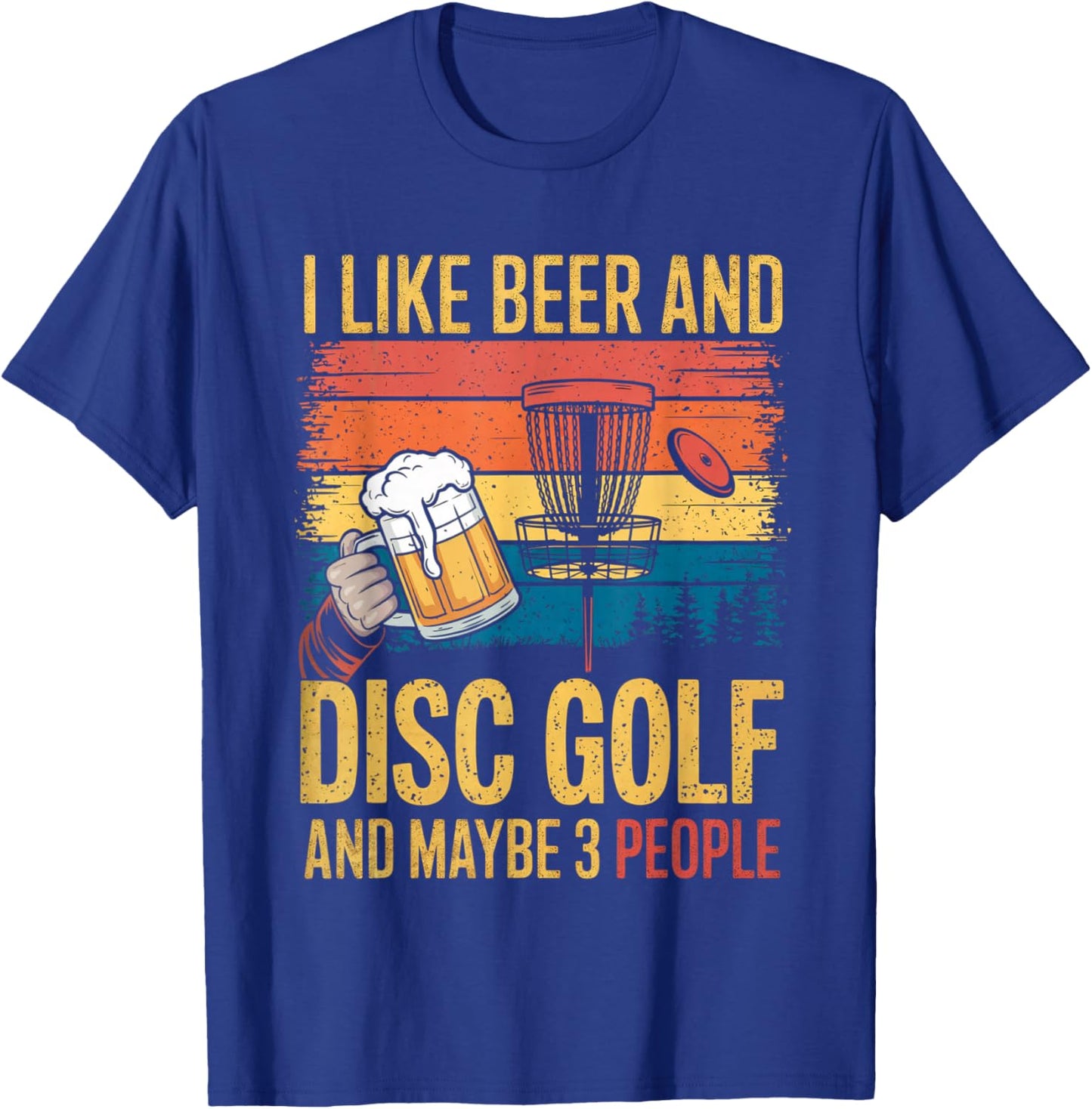Funny Disc Golf Design Women Disc Golf Player Beer T-Shirt - T-Shirt | Royal