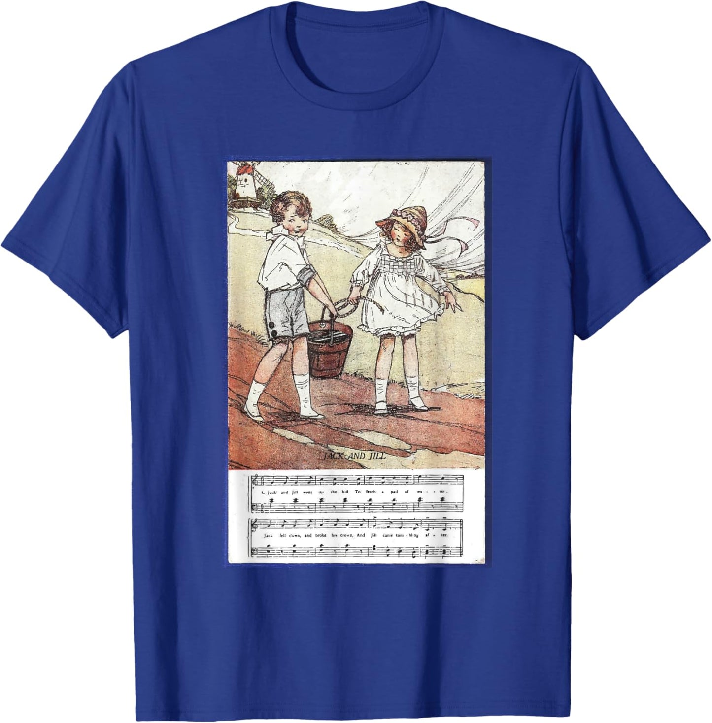 Jack and Jill, Kids Nursery Rytme, Poem Song for Children T-Shirt - T-Shirt | Royal