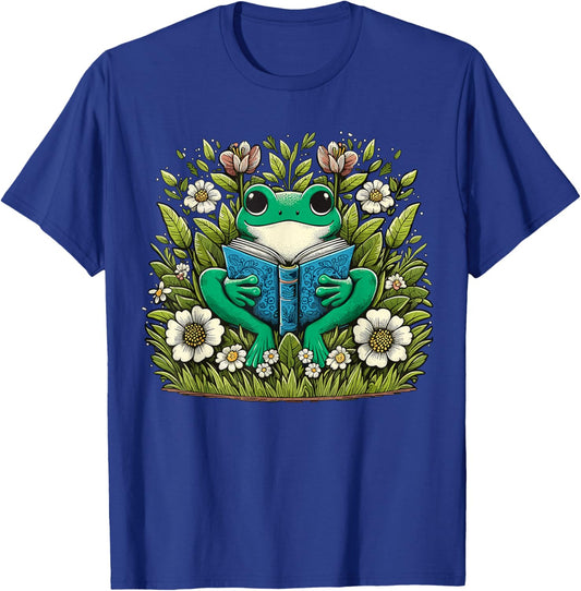 Cute Cottagecore Floral Frog Aesthetic T-Shirt - T-Shirt | Royal