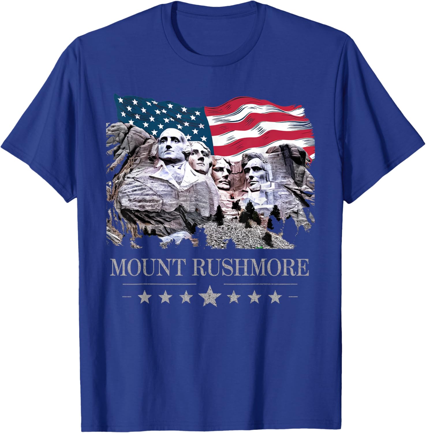 Mount Mt Rushmore South Dakota Souvenir USA Adventure Lover T-Shirt - T-Shirt | Royal