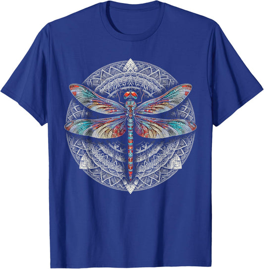 Magical Colorful Dragonfly T-Shirt - T-Shirt | Royal