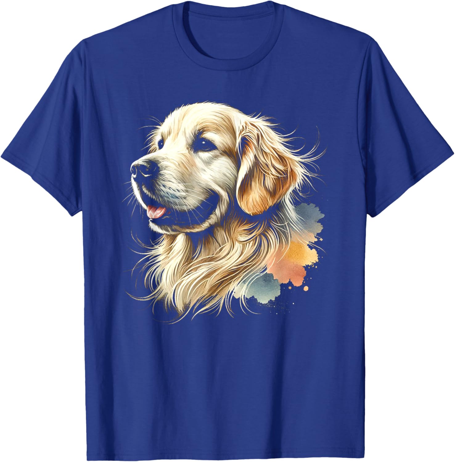 Golden Retriever Watercolor Pop Art Portrait Cute Dog Owners Women Girls Kids T-Shirt - T-Shirt | Royal