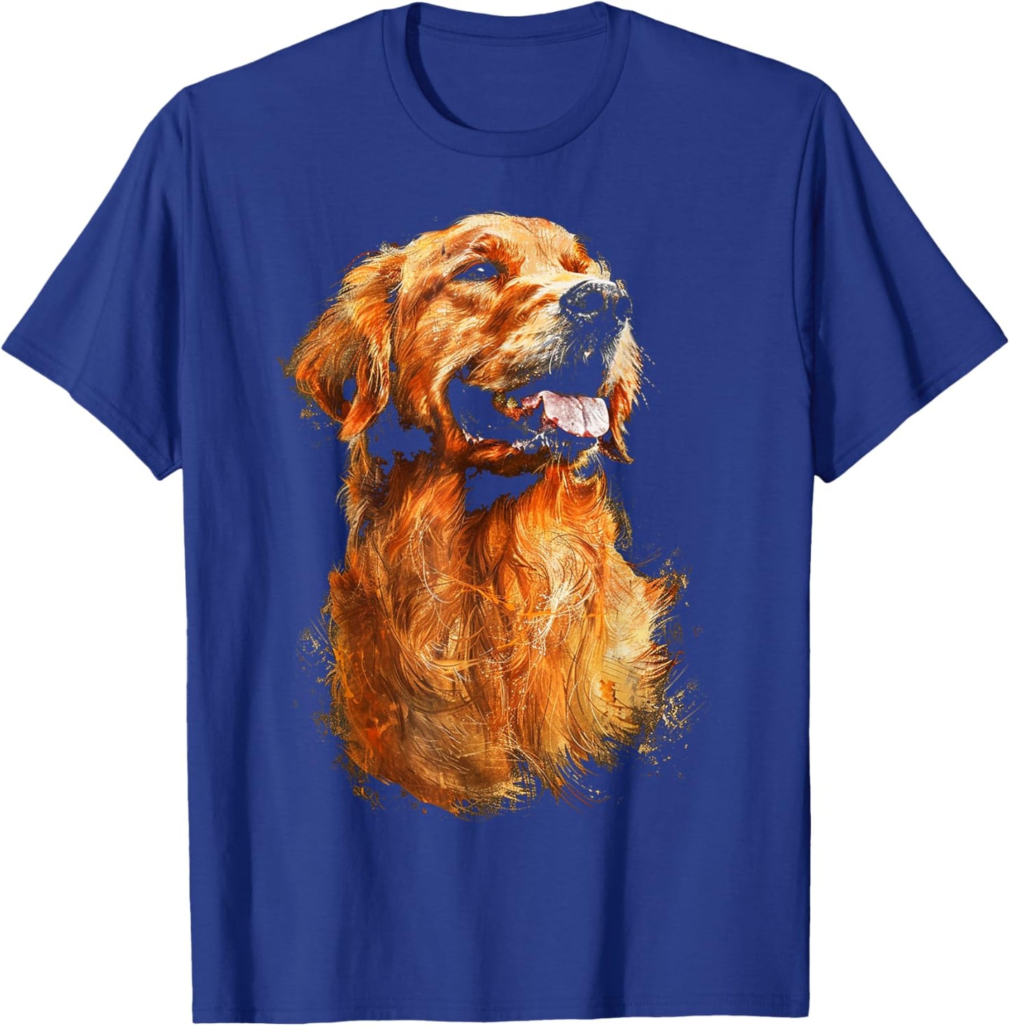 Golden Retriever Dog Graphic Pet Artwork Golden Retriever Men Women Kids T-Shirt - T-Shirt | Royal