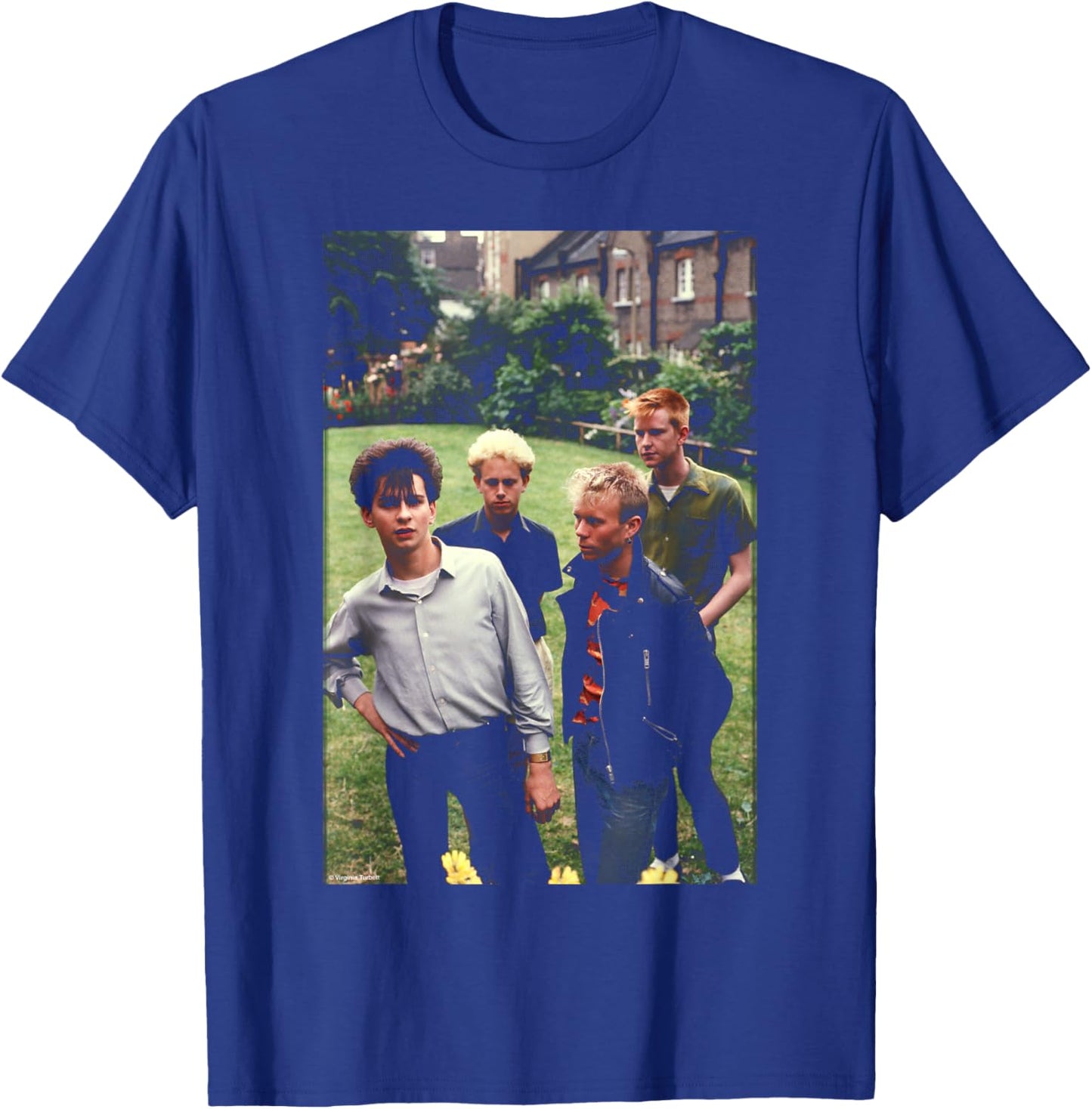 Depeche Mode 80s Band Portrait by Virginia Turbett T-Shirt - T-Shirt | Royal