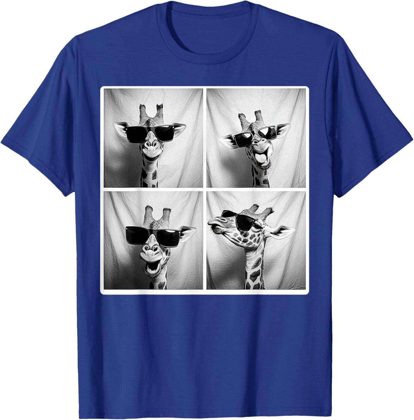Giraffe Wearing Sunglasses Funny Photobooth Safari Selfie T-Shirt - T-Shirt | Royal
