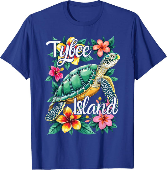 Tybee Island Sea Turtle, Tybee Island T-Shirt - T-Shirt | Royal