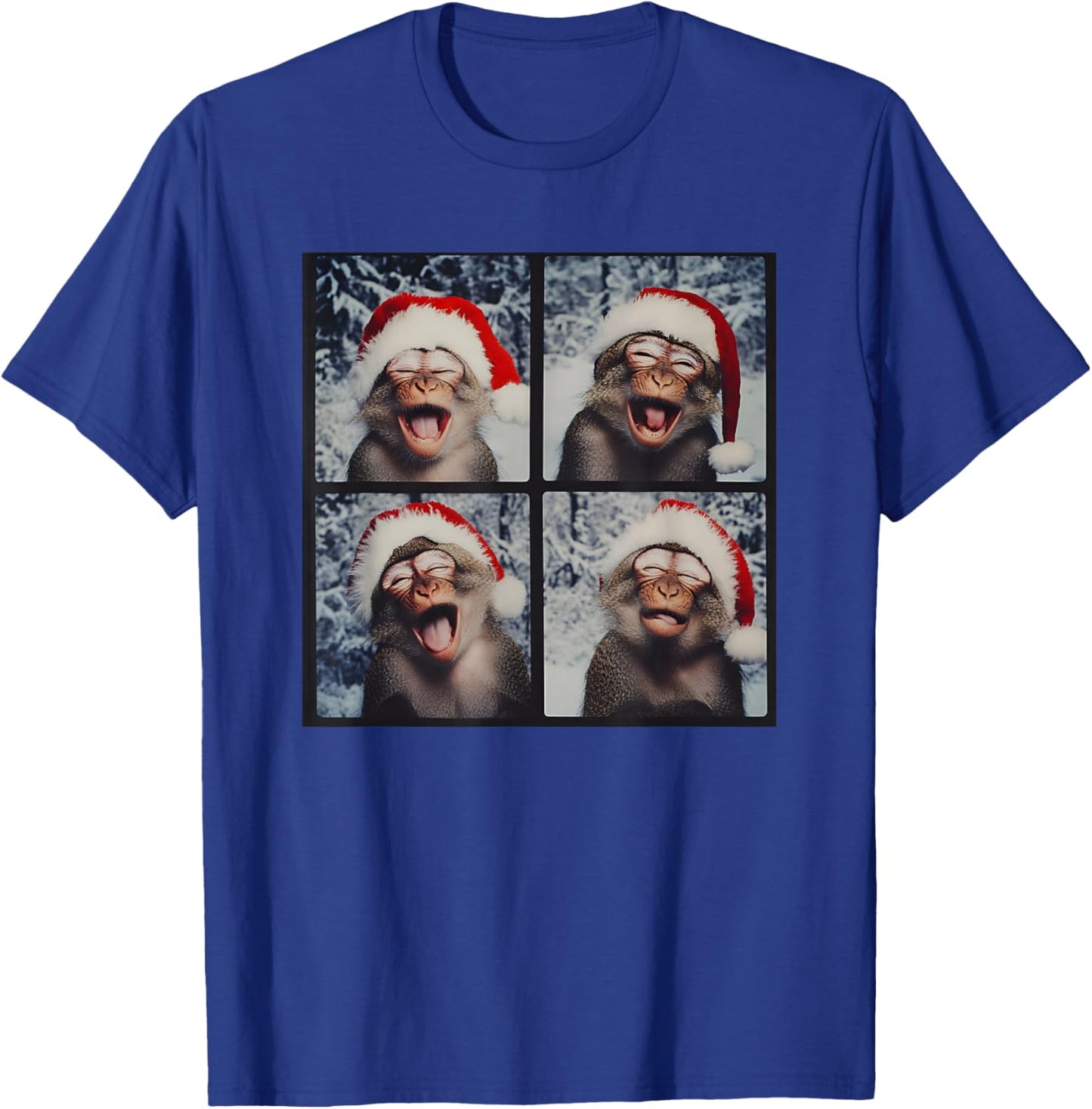 Christmas Chimp Men Kids Women Funny Monkey T-Shirt - T-Shirt | Royal