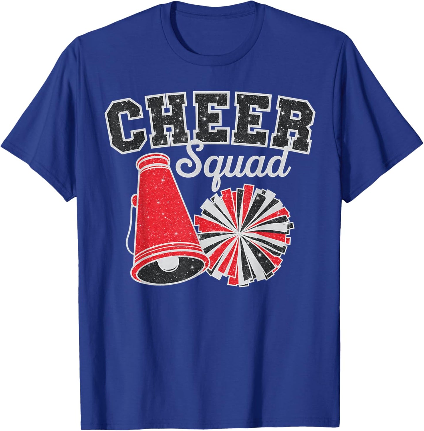 Cheer Squad Funny Cheerleader Cheerleading Red Women Girl T-Shirt - T-Shirt | Royal