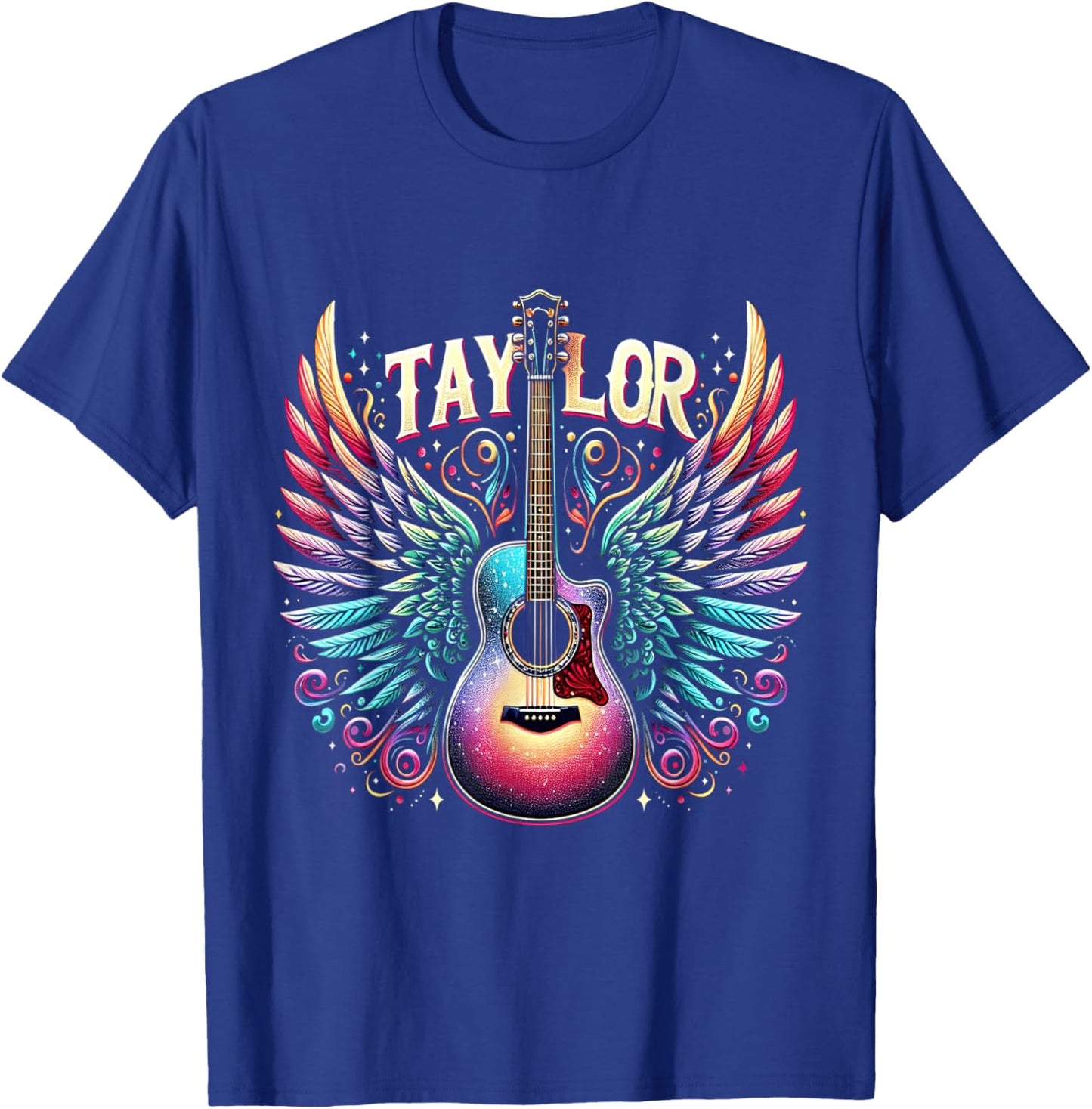 Girl Retro Taylor First Name Personalized Groovy 80's T-Shirt - T-Shirt | Royal