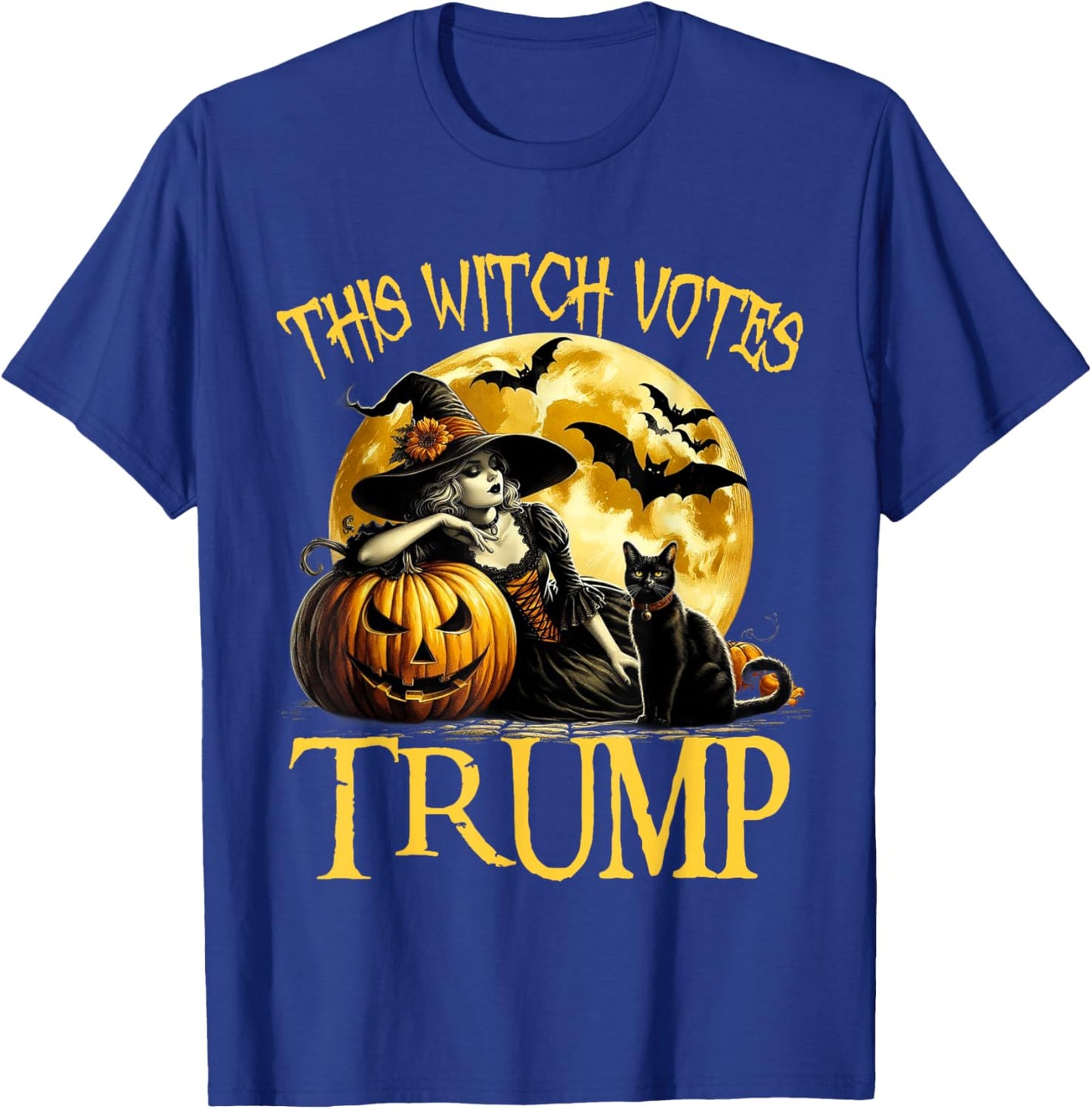 This Witch Votes Trump Halloween Costume Trumpkin Witch T-Shirt - T-Shirt | Royal