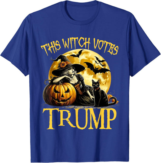 This Witch Votes Trump Halloween Costume Trumpkin Witch T-Shirt - T-Shirt | Royal
