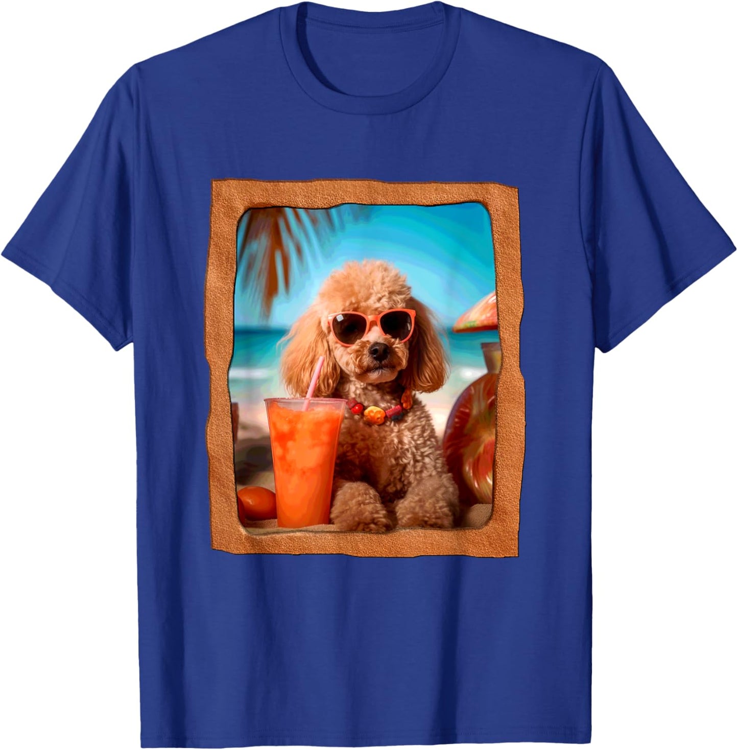 Poodle Chill Vibes Tropical Paradise T-Shirt - T-Shirt | Royal