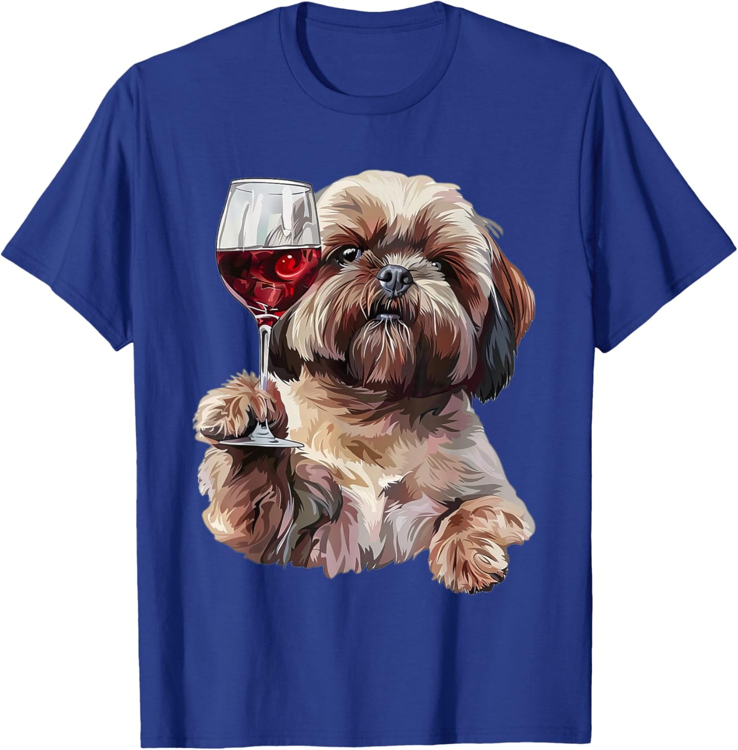 Shih Tzu Wine T-Shirt - T-Shirt | Royal