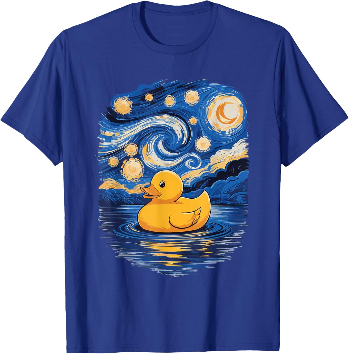 Rubber Duck Starry Night Bath Duck T-Shirt - T-Shirt | Royal