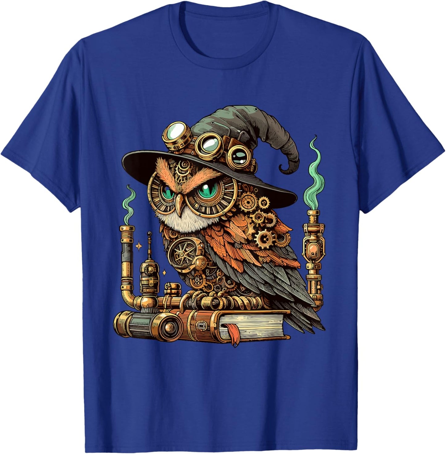 Steampunk Owl T-Shirt - T-Shirt | Royal