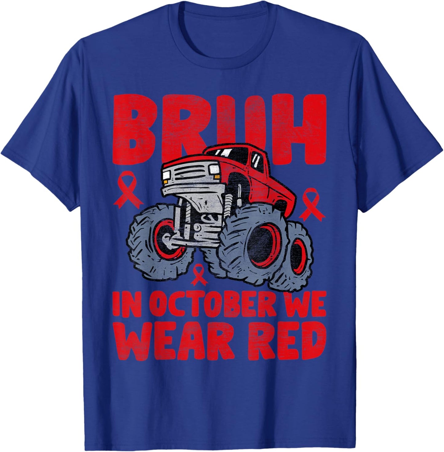 Red Ribbon Week Shirt for Kids Boys Bruh In October Wear Red T-Shirt - T-Shirt | Royal