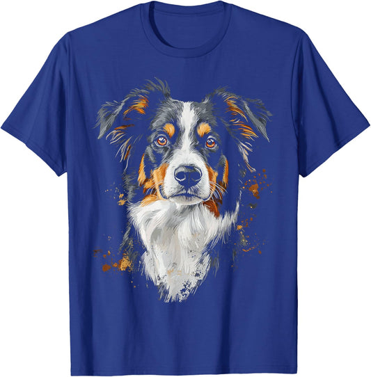 Australian Shepherd Dog Graphic Pet Australian Shepherd T-Shirt - T-Shirt | Royal