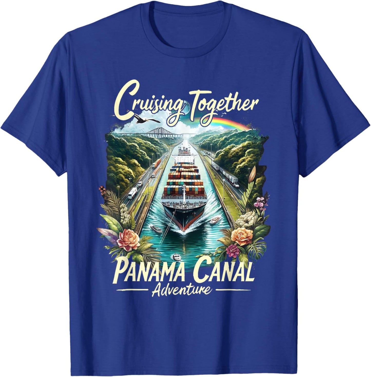 Panama Canal Panama Trip Cruising Family -Kids Black Small T-Shirt - T-Shirt | Royal