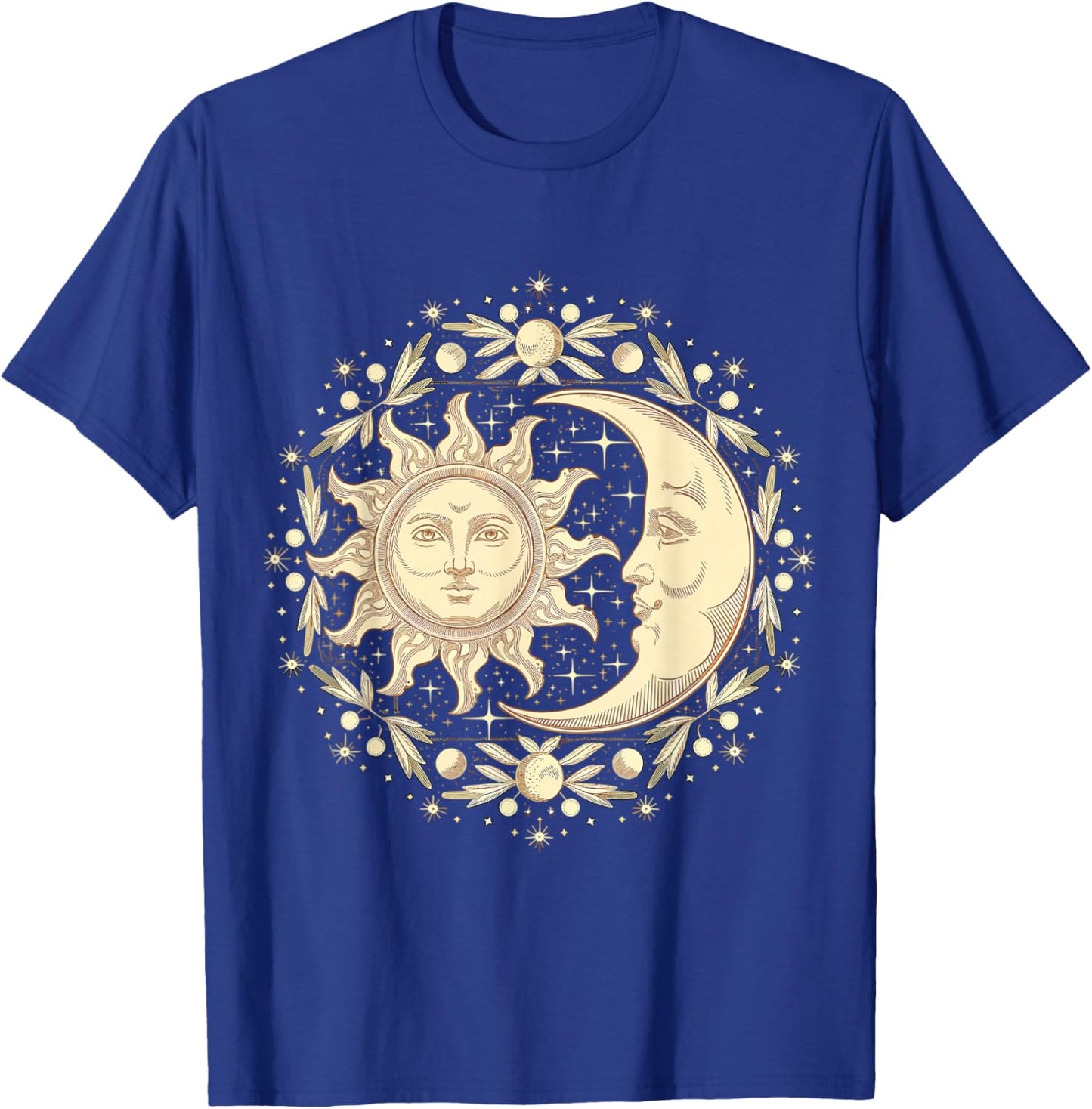 Celestial Moon and Sun T-Shirt - T-Shirt | Royal