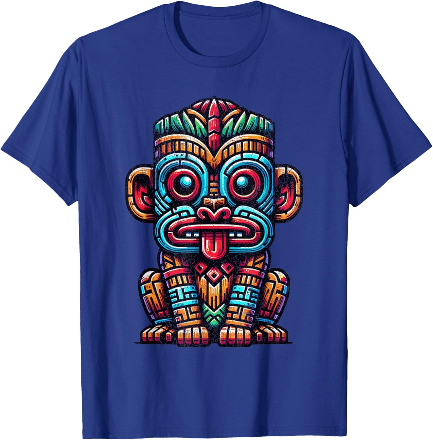 Tiki Totem Monkey Shirt Polynesian Lanai Hawaiian Animal T-Shirt - T-Shirt | Royal