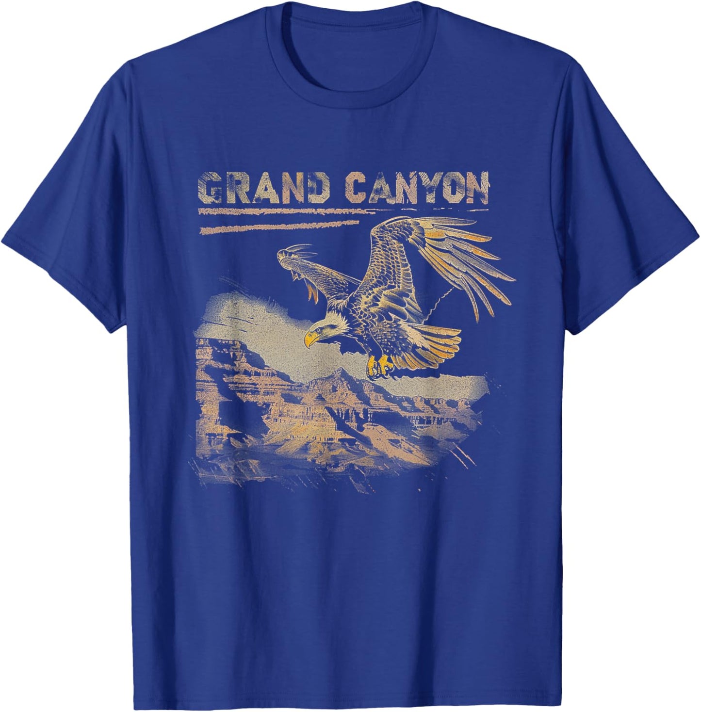 Grand Canyon - US National Park Vintage Men Women Kids Retro T-Shirt - T-Shirt | Royal