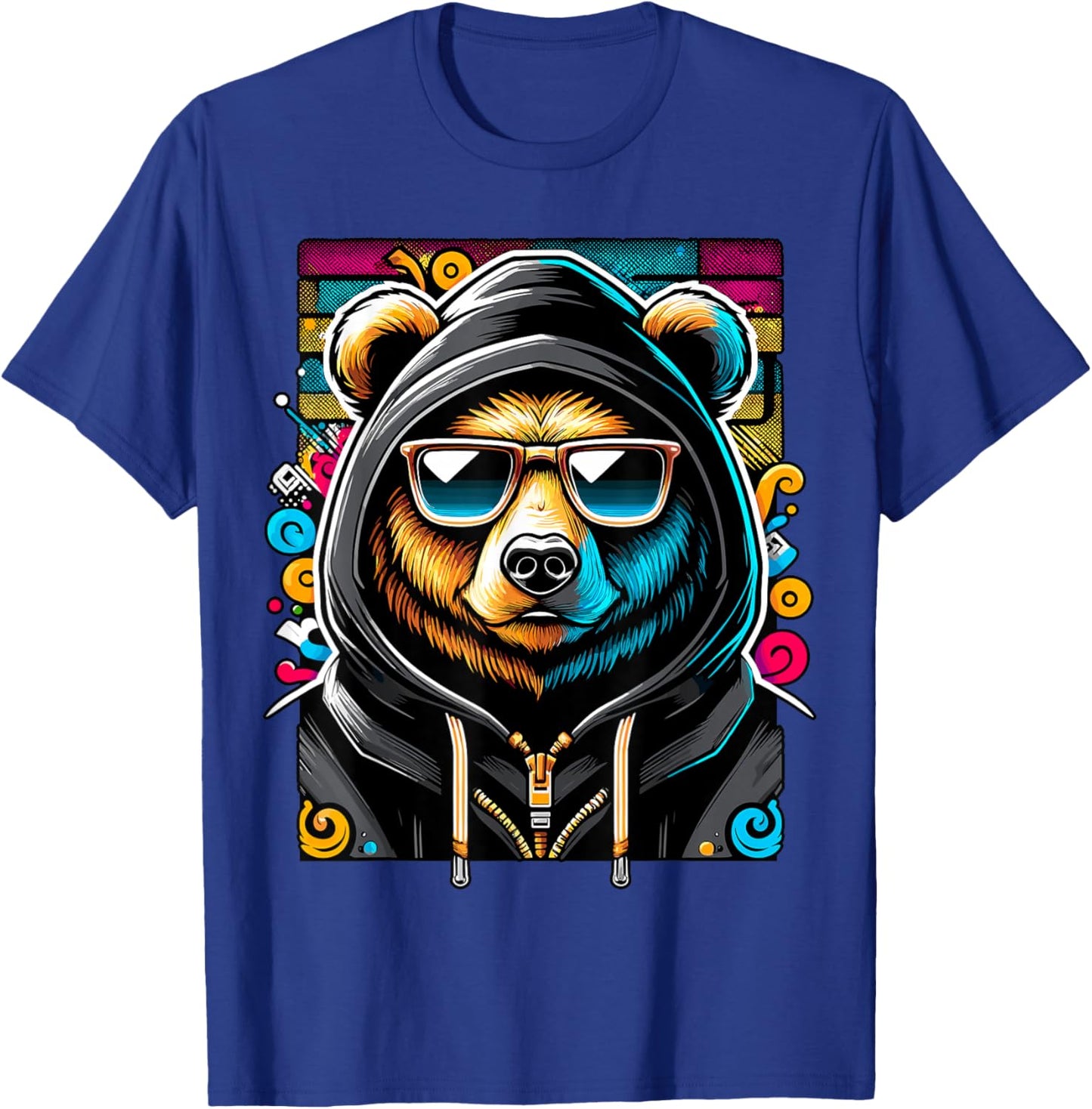 Hip Hop Teddy Bear with Sunglasses Rap Music T-Shirt - T-Shirt | Royal