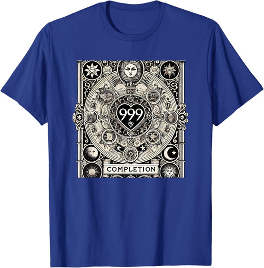 Angel Number 999 Completion Numerology T-Shirt - T-Shirt | Royal