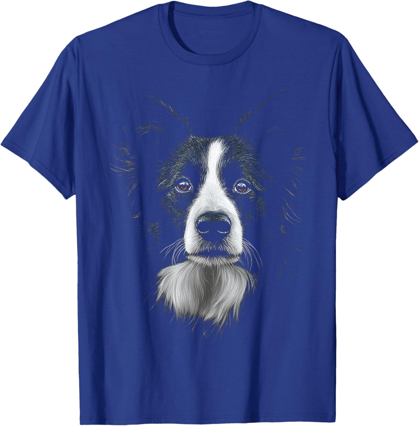Border Collie Dog Motif Pet Illustration Border Collie T-Shirt - T-Shirt | Royal