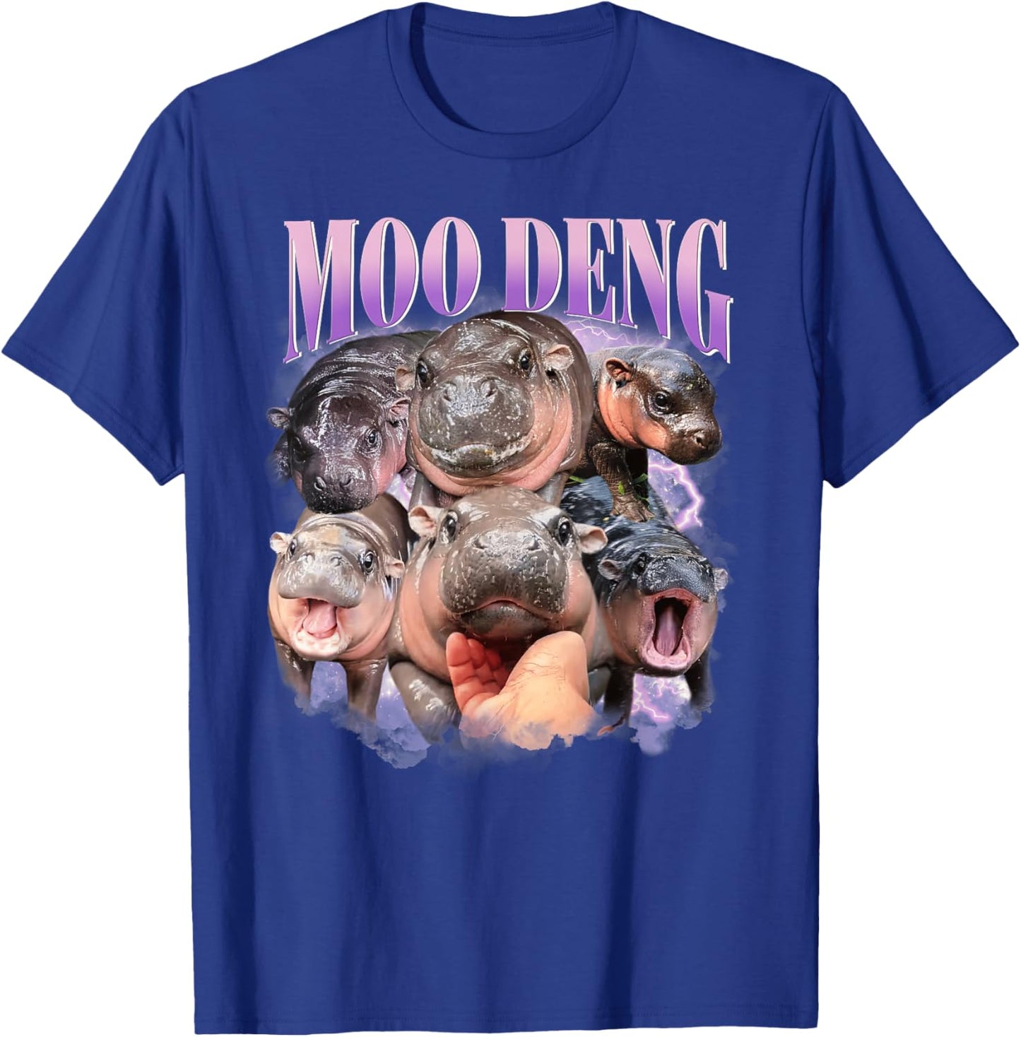 Funny Moo-Deng Baby Pygmy Hippo Cute Zoo For Family T-Shirt - T-Shirt | Royal