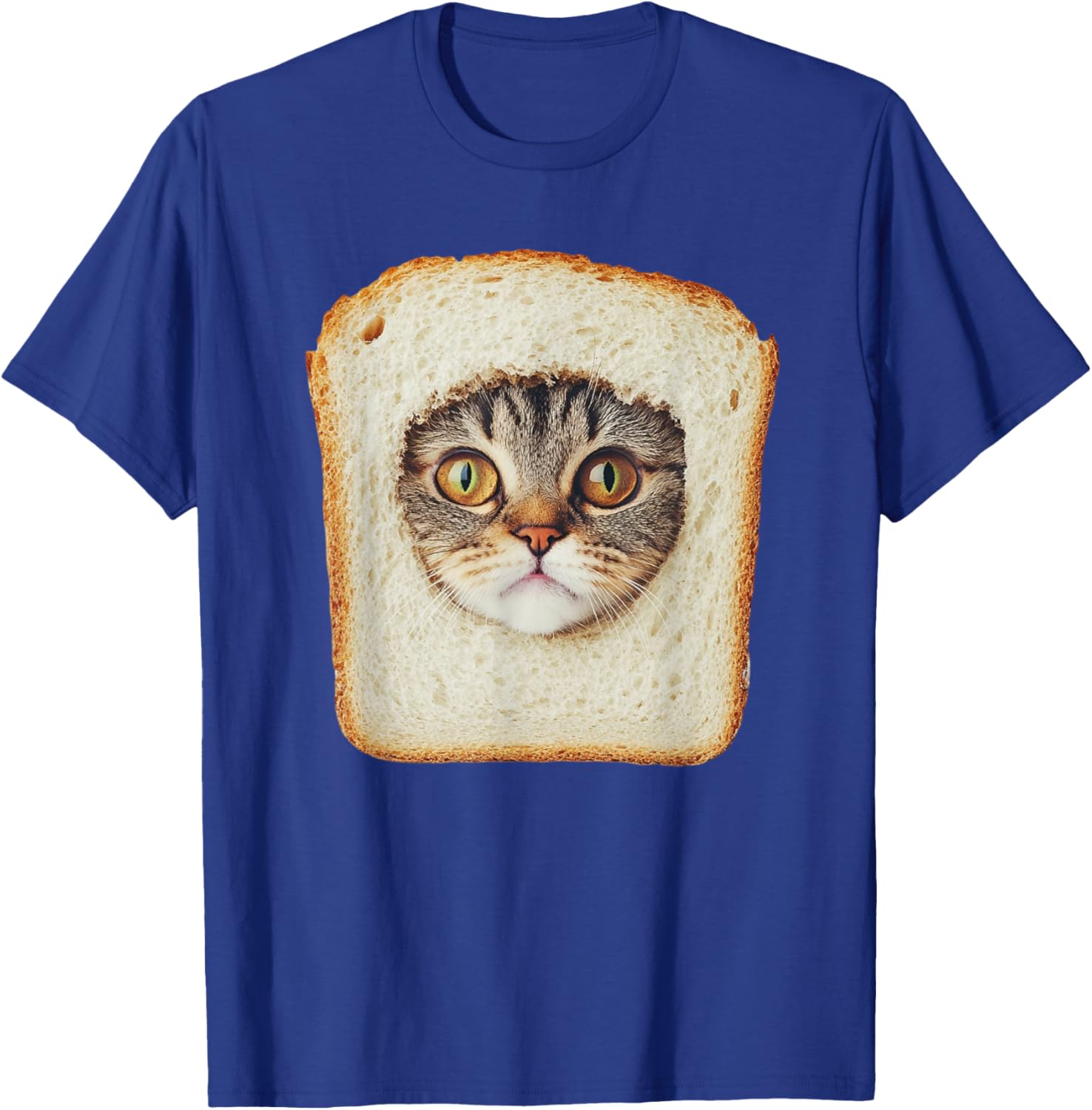 Funny Bread Cat Photo Men Women Kids T-Shirt - T-Shirt | Royal