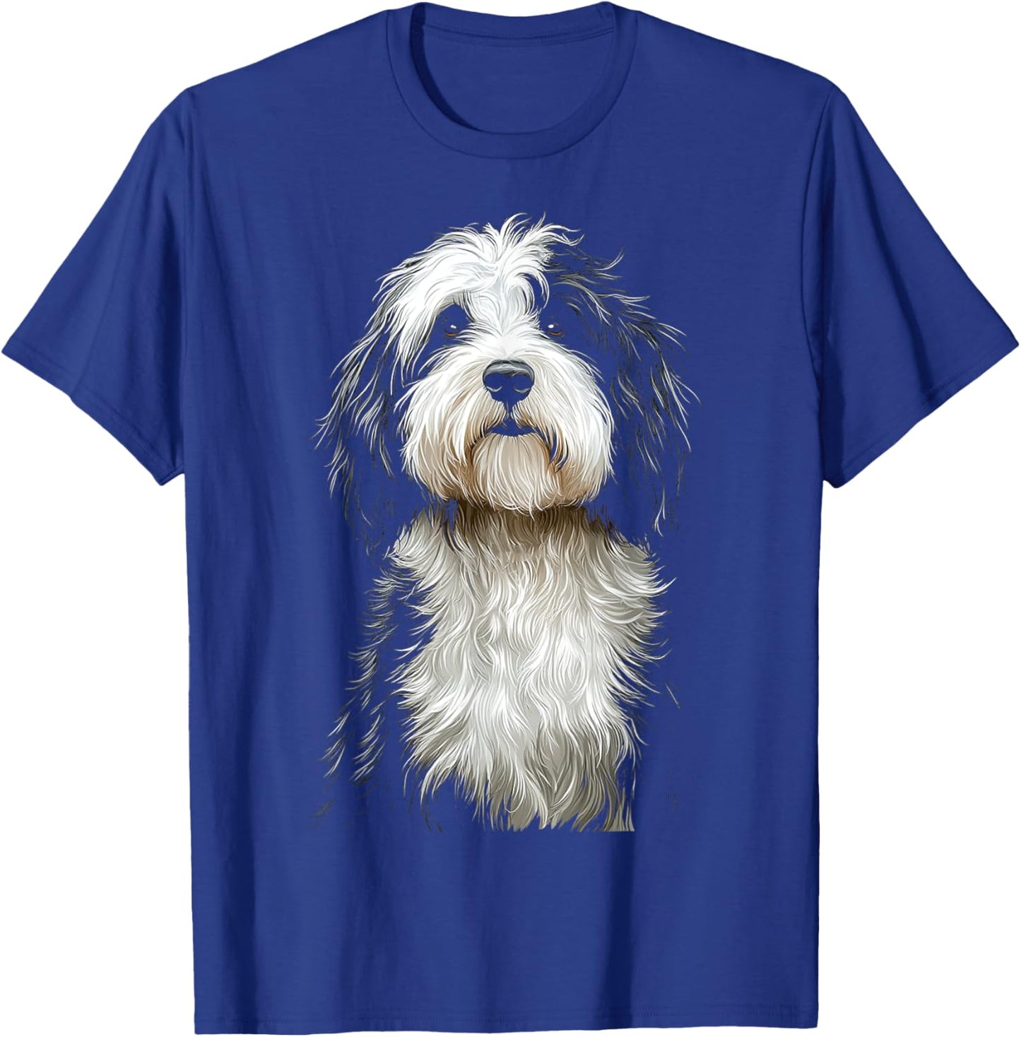 Old English Sheep Dog Motif Pet Artwork Old English Sheep Women Kids T-Shirt - T-Shirt | Royal